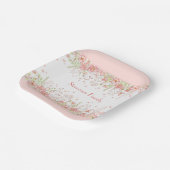 春縁どフローラピンクピーチファミリー名 ペーパープレート (傾斜あり)