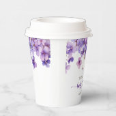春繊細な紫色の花ベビーシャワー 紙コップ (右)