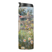 春羊と野絵を描草花 タンブラー (回転右)