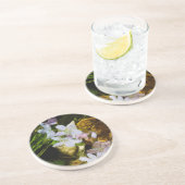 春美しいアパープルワイルドフラワー抽象芸術 コースター (側面)