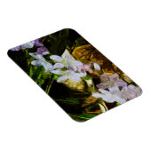 春美しいアパープルワイルドフラワー抽象芸術 マグネット (右側)