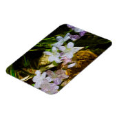 春美しいアパープルワイルドフラワー抽象芸術 マグネット (左側)