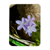 春美しいアパープルワイルドフラワー抽象芸術 マグネット (縦)