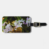 春美しいアパープルワイルドフラワー抽象芸術 ラゲッジタグ (正面横)