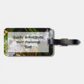 春美しいアパープルワイルドフラワー抽象芸術 ラゲッジタグ (裏面横)