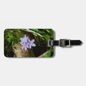 春美しいアパープルワイルドフラワー抽象芸術 ラゲッジタグ (正面横)
