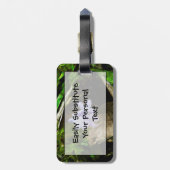 春美しいアパープルワイルドフラワー抽象芸術 ラゲッジタグ (裏面縦)