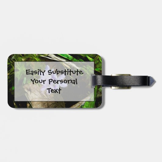 春美しいアパープルワイルドフラワー抽象芸術 ラゲッジタグ (裏面横)