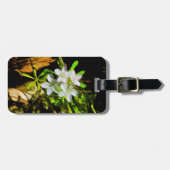 春美しいアパープルワイルドフラワー抽象芸術 ラゲッジタグ (正面横)