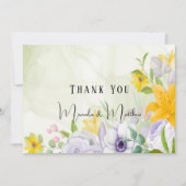 春美しいフローラ結婚のサンキューカード 招待状 (正面)