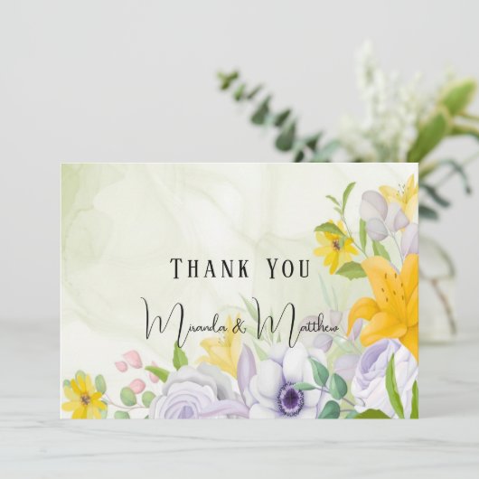 春美しいフローラ結婚のサンキューカード 招待状 (スタンド正面)