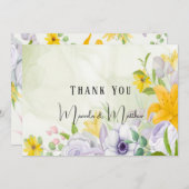春美しいフローラ結婚のサンキューカード 招待状 (正面/裏面)