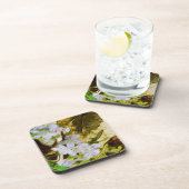 春美しいワイルドフラワー抽象芸術印象主義 コースター (右側)