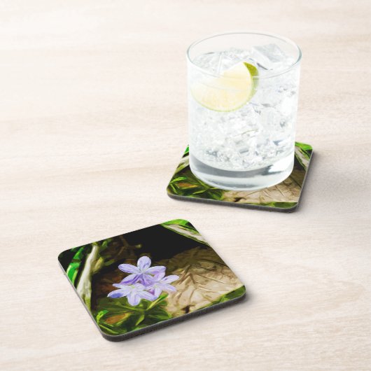 春美しいワイルドフラワー抽象芸術印象主義 コースター (右側)