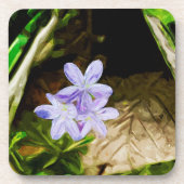 春美しいワイルドフラワー抽象芸術印象主義 コースター (正面)