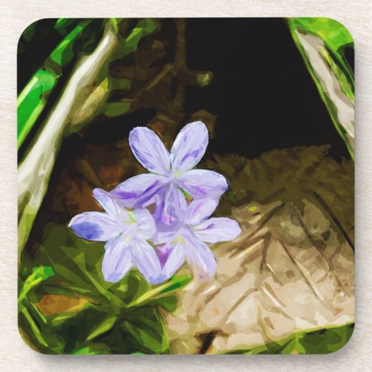 春美しいワイルドフラワー抽象芸術印象主義 コースター (正面)