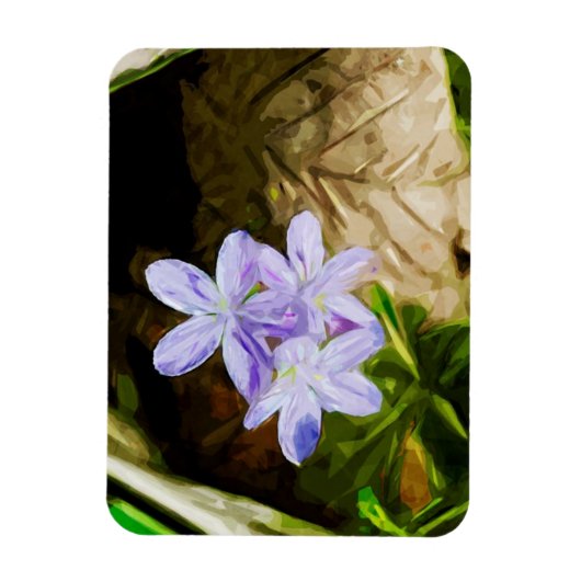 春美しい山花抽象芸術印象派 マグネット (縦)