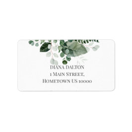 春美しい植物性グリーン葉 ラベル