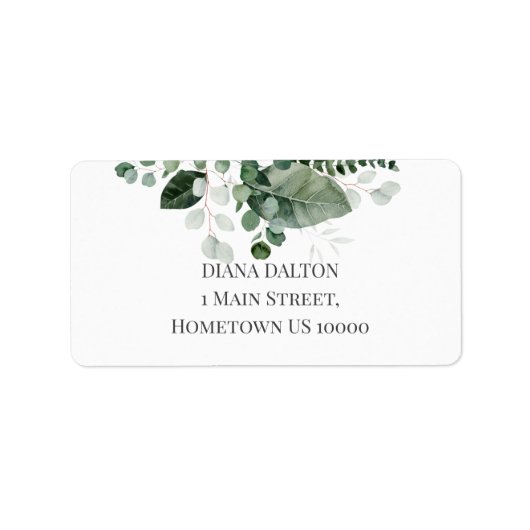 春美しい植物性グリーン葉 ラベル (正面)