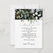 春美しい植物性結婚植物 サンキューカード (正面)