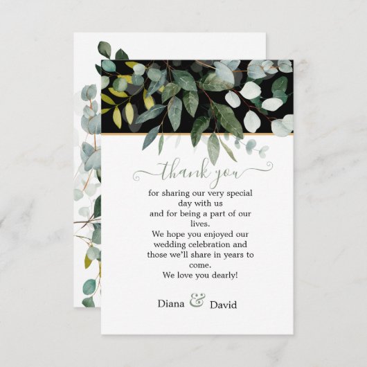 春美しい植物性結婚植物 サンキューカード (正面/裏面)