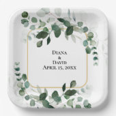 春美しい植物性結婚植物 ペーパープレート (正面)