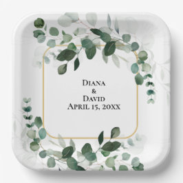 春美しい植物性結婚植物 ペーパープレート