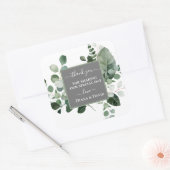 春美しい植物緑ありがとう スクエアシール (封筒)