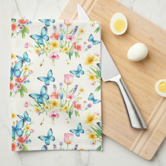 春美しい キッチンタオル (四つ折り)