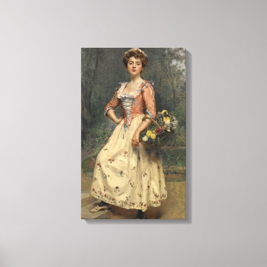 春美しい(by Raimundo de Madrazo y Garreta) キャンバスプリント (正面)