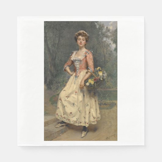 春美しい(by Raimundo de Madrazo y Garreta) スタンダードランチョンナプキン (正面)