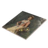 春美しい(by Raimundo de Madrazo y Garreta) タイル (側面)