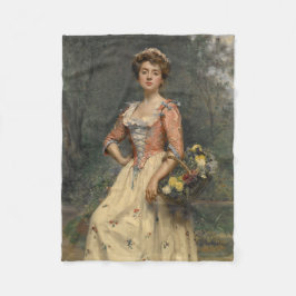春美しい(by Raimundo de Madrazo y Garreta) フリースブランケット