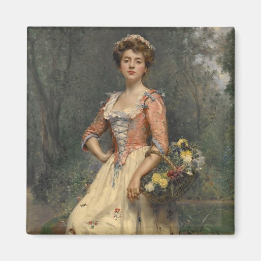 春美しい(by Raimundo de Madrazo y Garreta) マグネット (正面)