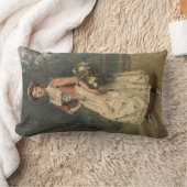 春美しい(by Raimundo de Madrazo y Garreta) ランバークッション (ブランケット)