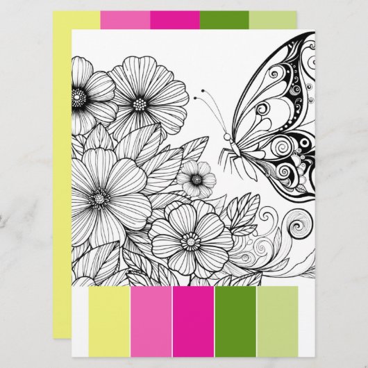 春色彩大人用カード 招待状 (正面/裏面)