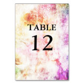 春色抽象芸術結婚のテーブル番号 テーブルナンバー (裏面)