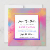 春色日付招待状変数の保存 マグネット招待状 (正面)