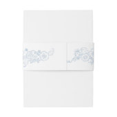 春花つる植物蝶ホワイトブルー結婚ズ 招待状ベリーバンド (裏面例)