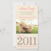 春花ズクラス2011卒業フォトカード 案内状 (正面)