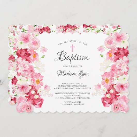 春花ズバプテスマ招待状 招待状 (正面/裏面)