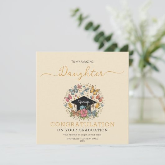 春花娘おめでとう卒業カード カード (スタンド正面)