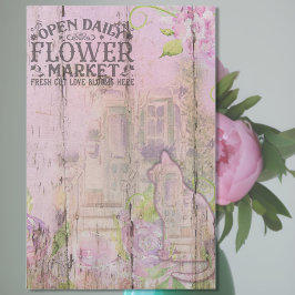 春花市場の水彩 薄葉紙