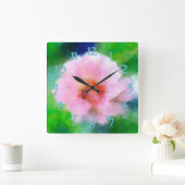 春花時計 スクエア壁時計 (ホーム)