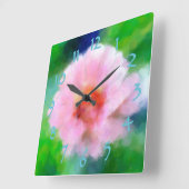 春花時計 スクエア壁時計 (傾斜)
