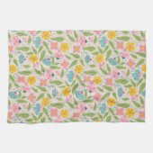 春花柄オンピンク キッチンタオル (横)