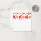 春花柄デザイナービジネス ノートカード (正面/裏面インサイチュ)