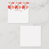 春花柄デザイナービジネス ノートカード (正面/裏面)