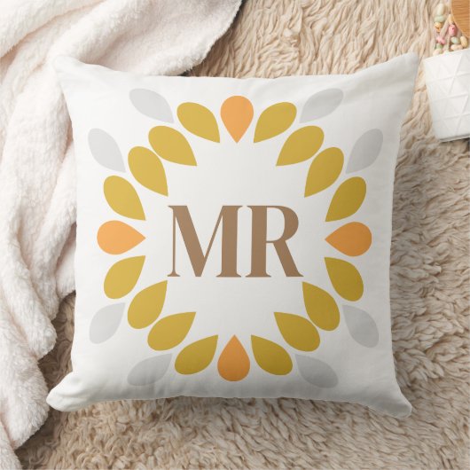 春花柄 クッション (ブランケット)