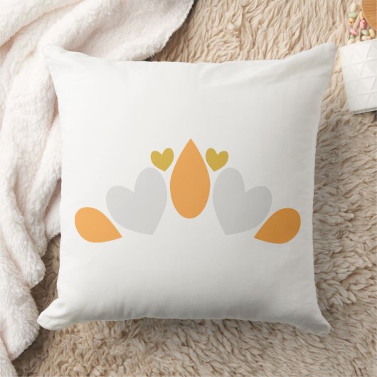 春花柄 クッション (ブランケット)